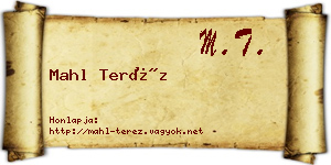 Mahl Teréz névjegykártya